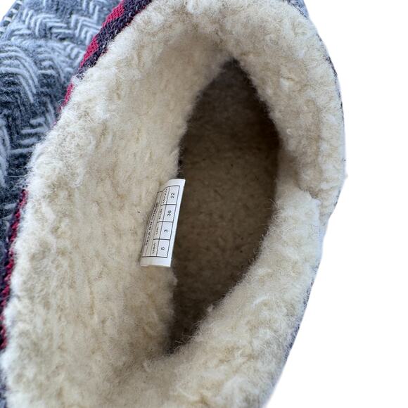 Sanuk Nice Bootah Ankle Boots Womens 5 Faux Shearling Lined Gray Arrowooly Boho - Picture 7 of 11